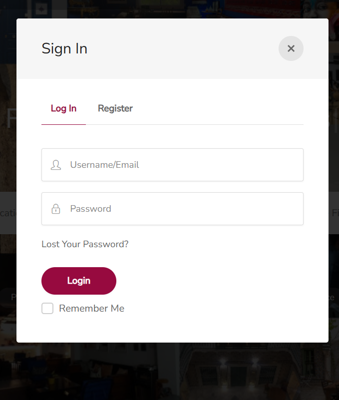 sign in to create listing of your artspace